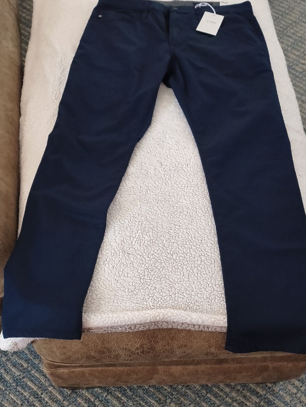 AG Everett Slim Straight Navy Pants